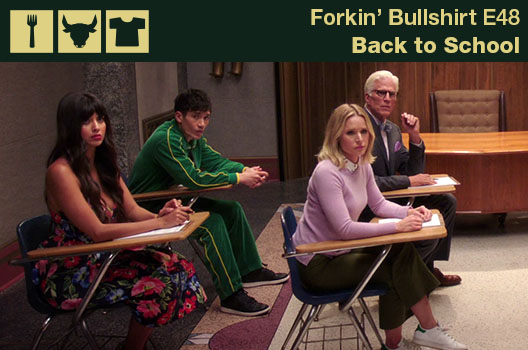 New episode of #TheGoodPlace, and a new episode of Forkin' Bullshirt?! What a great night! Come join us as we take you Back To School in our latest episode! #FBullshirt 
bit.ly/2u6VEjk