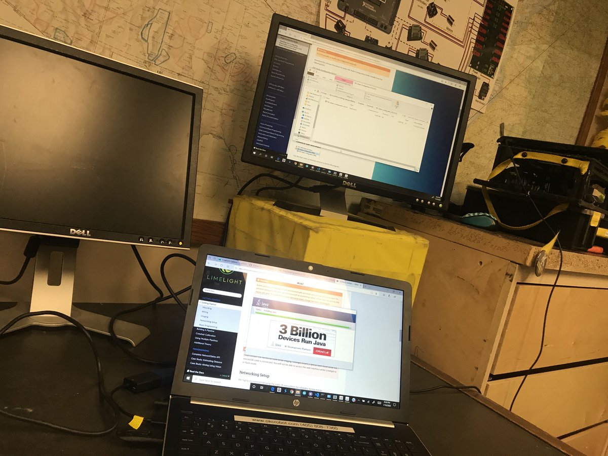 Getting ready to test our new vision sensor. #codingTime