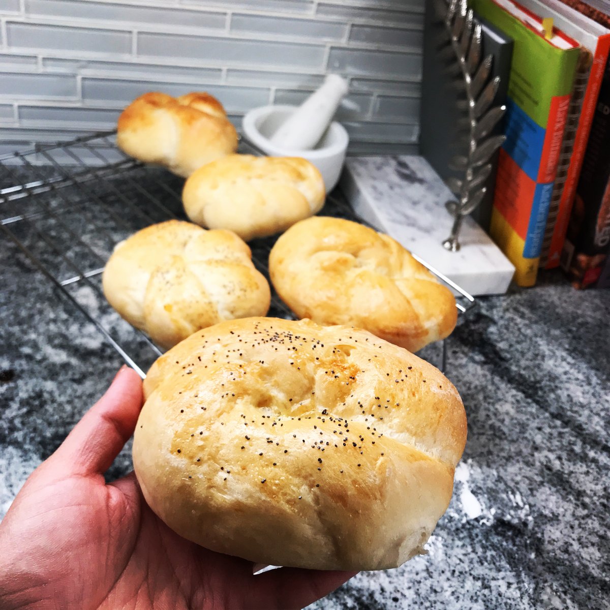 Bread #29: Kaiser Rolls. these were cool! as featured in some egg sandwiches and a brie/turkey/apple sandwich. not the most flavorful, but pretty fast and easy, and you, know. I dunno. they're kaiser rolls! they're cool if you need a sandwich on a kaiser roll!