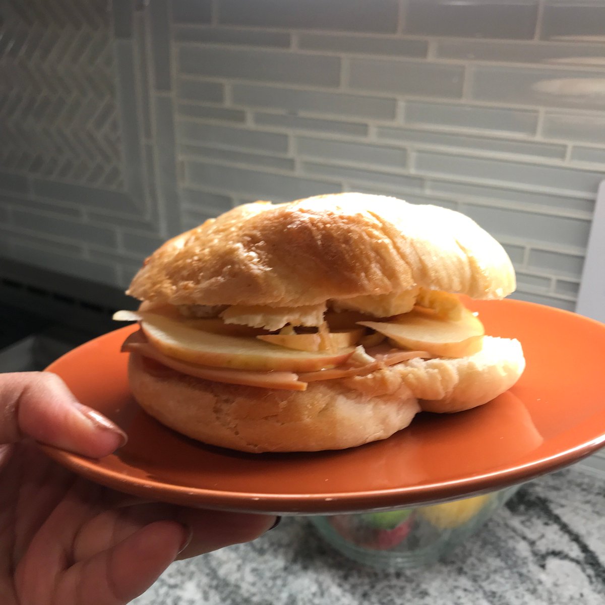 Bread #29: Kaiser Rolls. these were cool! as featured in some egg sandwiches and a brie/turkey/apple sandwich. not the most flavorful, but pretty fast and easy, and you, know. I dunno. they're kaiser rolls! they're cool if you need a sandwich on a kaiser roll!