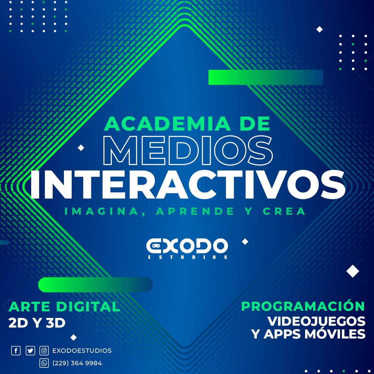 exodoestudios's tweet image. Nos renovamos... Imagina, Aprende y Crea Videojuegos y Apps Móviles... ven a nuestra Academia este 22 de enero a la reapertura está lista... #ExodoEstudios #CreaciónDeVideojuegos #Veracruz #BocaDelRio #DesarrolloDeAppsMóviles