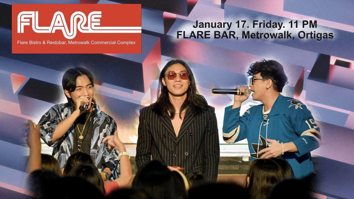 JBK (@jbkbandofficial) on Twitter photo Let’s party TONIGHT at Flare Bar! See you 11 PM onwards!
#JBK
#FlareBar
#Anestisya
<a href="/joshua_jbk/">JoshWAWA</a> <a href="/Bryan_JBK/">Bryan del Rosario</a> <a href="/kim_jbk1/">Kim Lawrenz Ordoño</a> <a href="/flarebar/">Flare Bar™</a> <a href="/ph_rider/">Rider PH Studios</a> @ArtistCenter Let’s party TONIGHT at Flare Bar! See you 11 PM onwards!
#JBK
#FlareBar
#Anestisya
<a href="/joshua_jbk/">JoshWAWA</a> <a href="/Bryan_JBK/">Bryan del Rosario</a> <a href="/kim_jbk1/">Kim Lawrenz Ordoño</a> <a href="/flarebar/">Flare Bar™</a> <a href="/ph_rider/">Rider PH Studios</a> @ArtistCenter