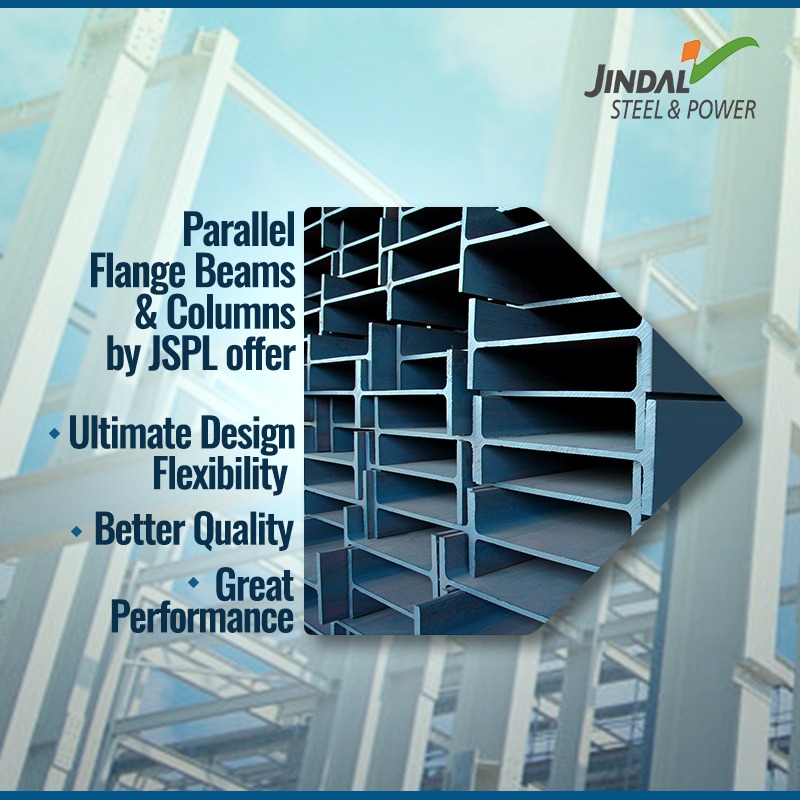 JSPL has pioneered the production of medium and heavy hot rolled parallel flange beams and column sections in India. #Innovation #BuildingIndia