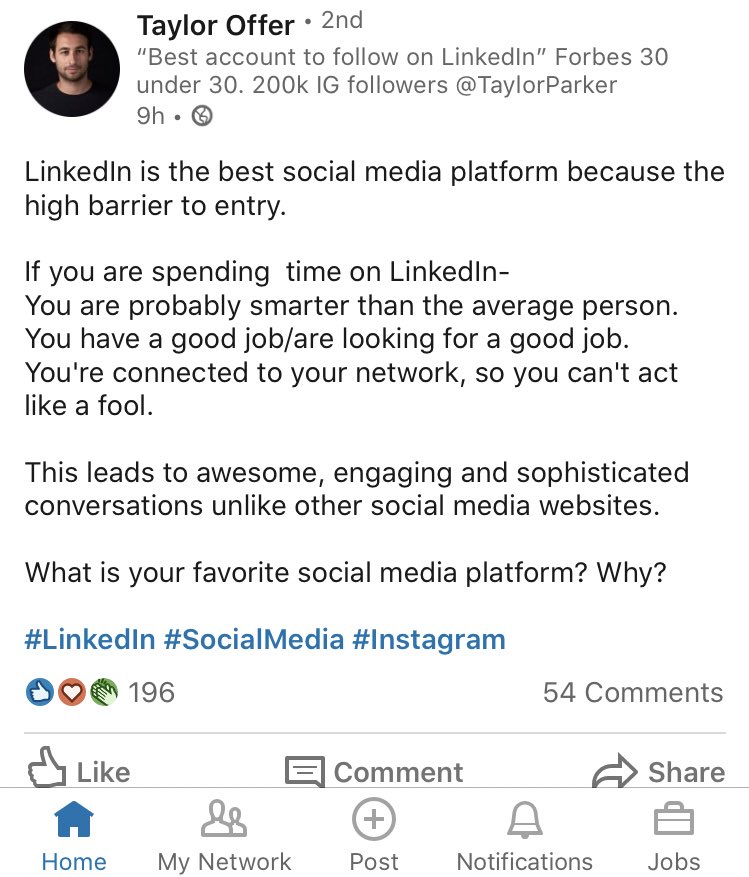 LaraRedmer's tweet photo. Meanwhile on LinkedIn... https://t.co/0UUhrkV5mm