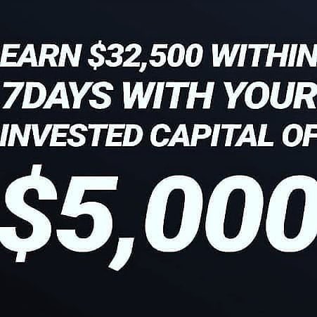 Stop living from paycheck to paycheck and start earning. Start investing today and get 100% cashout on your investment. With the minimum investment of $350 get $4800 in a week and $51000 in 21days. No magic tricks just hard work and working strategies. Inbox me on how to make💵💵
