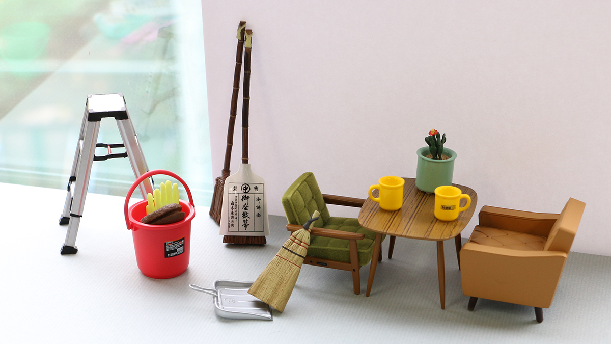 お掃除グッズをミニチュア化！「Home Clean(ホームクリーン 