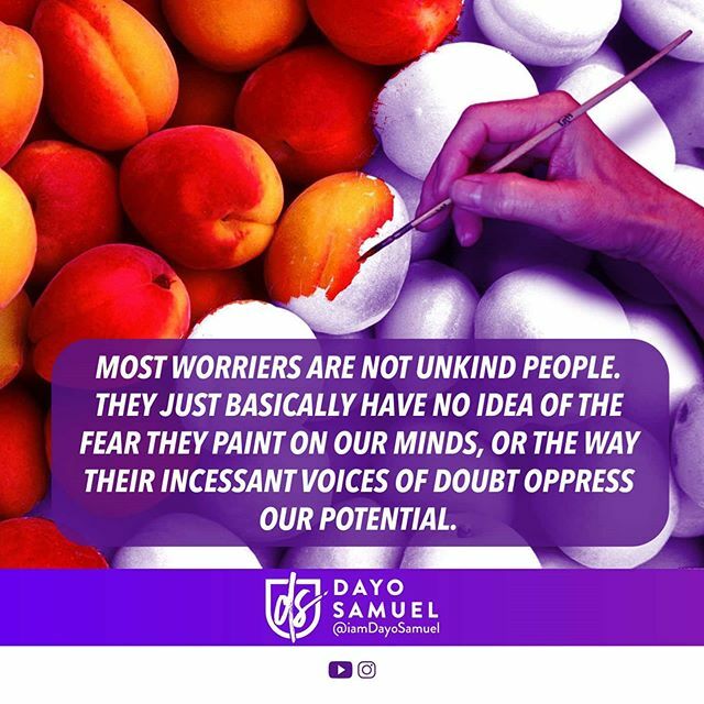iamDayoSamuel's tweet photo. #Audacity2Lead Do ou agree with this?
#worryfree #worryless #worryaboutyourself #fearlessmotivation #fearinoculum #fearlessnikki #fear #fearfullyandwonderfullymade #unkind #hiddenpotential #potential https://t.co/dumKgyKXOp