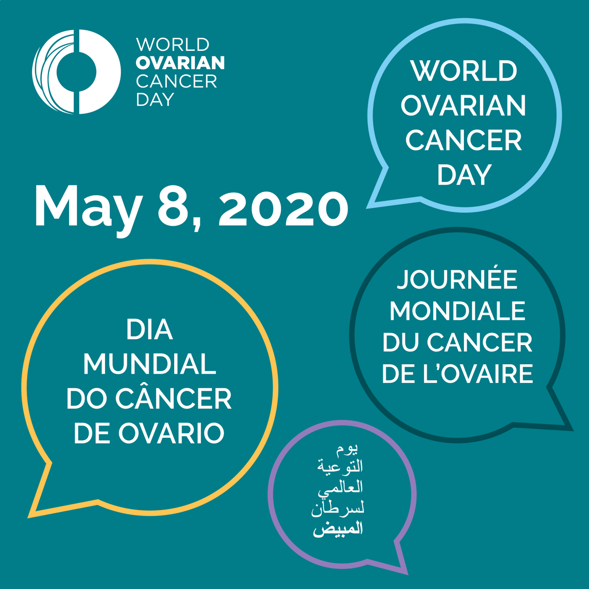 WOCCnews's tweet photo. Make a note in your new 2020 calendar! 
May 8th is World Ovarian Cancer Day! 
#WOCD #OvarianCancer #GlobalAwareness https://t.co/oi8OFmib3R