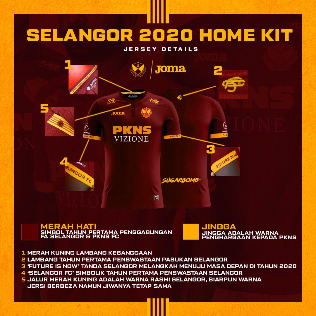 selangorfc's tweet photo. THE FUTURE IS NOW

Segalanya yang perlu anda tahu mengenai Home Kit terbaru Selangor.

Kerana tahun 2020 adalah musim pertama selepas penggabungan FAS &amp; PKNS FC, jersi home Red Giants menggunakan warna merah hati dan warna jingga sebagai simbolik penghargaan kepada kelab itu. https://t.co/HxLuSaj2TK