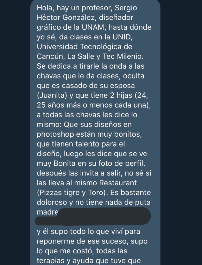 MeTecmi's tweet photo. ⚠️Sergio Héctor González ⚠️ Acosador y manipulador , aprovecha de su puesto como profesor para así manipular a las estudiantes de dichas universidades https://t.co/uh7ePsJ1l3
