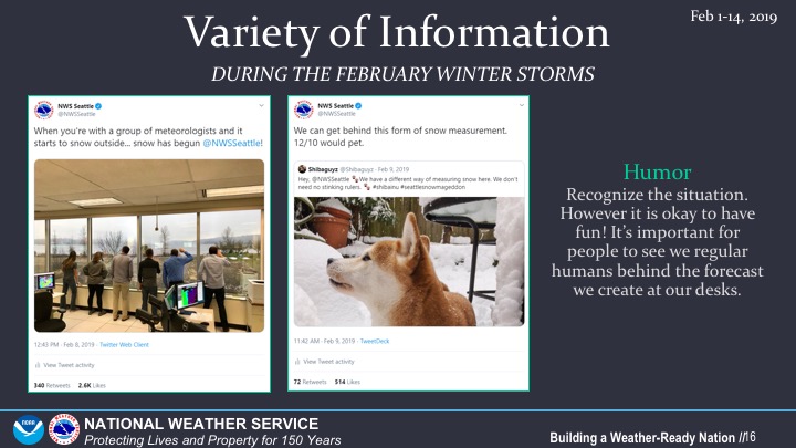 @NWS @NWSSeattle @NWSBayArea @NWSFortWorth @NWSTwinCities @NWSKansasCity Was not able to make #AMS2020 this year, but wanted to pass along a few thoughts in regards to social media based on our presentation! It's crucial for everyone to be active during high impact events!