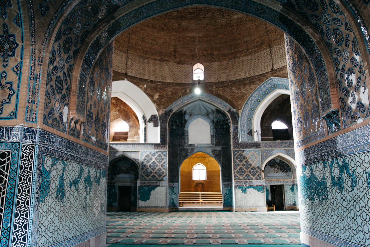 This evenings addition to my Iranian cultural heritage thread is The Blue Mosque in Tabriz. It was built in 1465 on the orders of Jahan Shah, the leader of the Kara Koyunlu Oghuz Turks dynasty in Azerbaijan and Arran. Tabriz was his capital city.