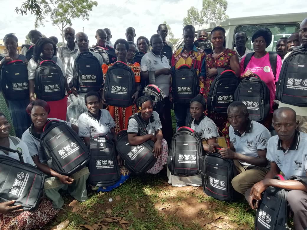 Our VHTs recieve t-shirts to identify with us and a bag to safely carry the materials they need for a successful home visit. VHTs have encouraged women to visit the health facilities for antenatal care and delivery. This has greatly improved in the last 2 years in Luuka District