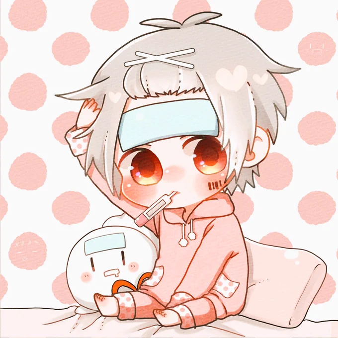 お風邪ひいてるまふくん 