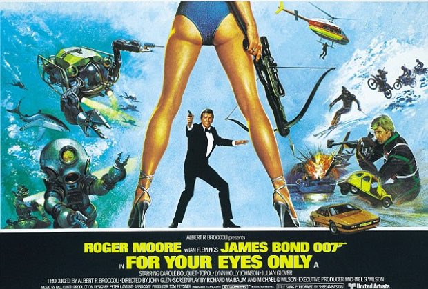Back on my Bond bullshit. FOR YOUR EYES ONLY does a solid job of re-grounding Bond after the silliness of MOONRAKER but it still isn’t any kind of high point in the series. Roger Moore era Bond isn’t my favorite. Underwater & mountain climbing scenes are sweet tho.