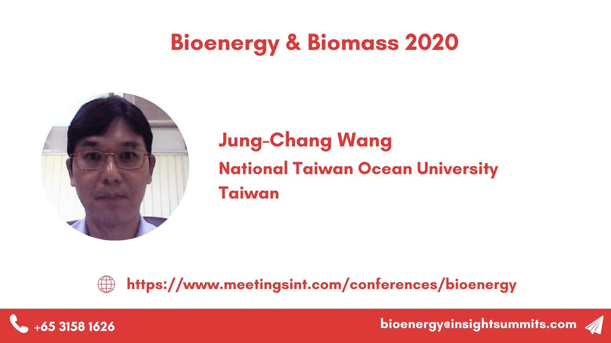 MeetingsInt's tweet photo. Share your Bioenergy research with our OCM member Dr #Jung_Chang_Wang from National Taiwan Ocean University, Taiwan at 15th World congress conference on Bioenergy & Biomass during June 24-25, 2020 in Kuala Lumpur, Malaysia
#Bioenergy_Conference #Biomass_Conference #Malaysia https://t.co/CcTqOsvdho