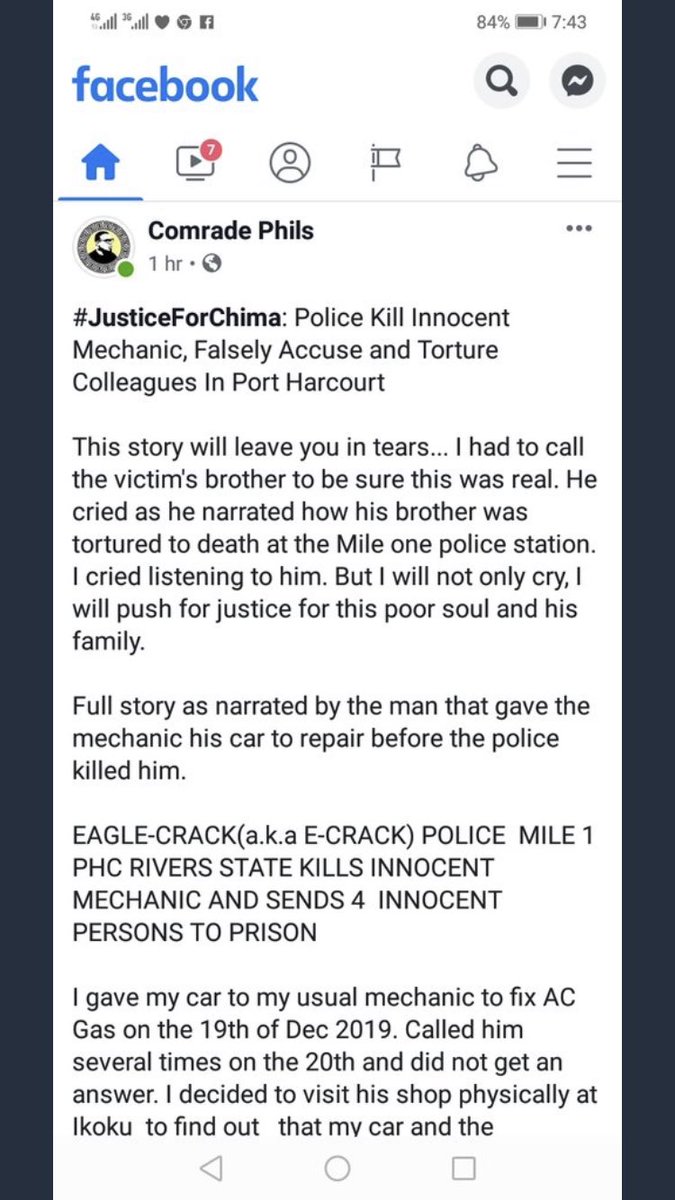 This story is so sad, I feel defeated reading this. How is this even a country? How do we live like this ? Re the Nigerian police even human ? Who did this to us?  #JusticeForChima