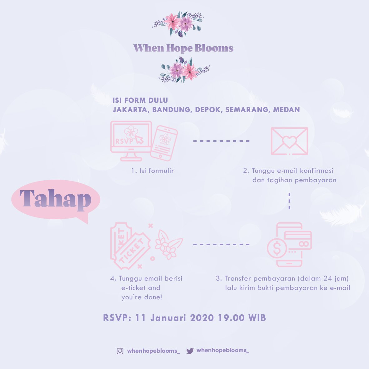 ByDeepCarnation's tweet image. #WhenHopeBloomsinDepok
Jhope Cupholder Birthday Event
🌸 Depok - Coef Cafe
📆 22.02.2020
💸 50k (Drink, freebies)

RSVP:
docs.google.com/forms/d/e/1FAI…