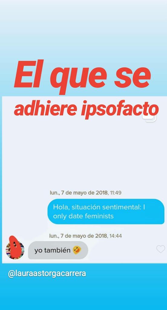 AstorgaCarrera's tweet photo. En este nuevo episodio de #trollingmachosontinder descubrimos cómo se adhieren al movimiento social como quien se pega una calcomanía en la frente, para acto seguido quedarse sin conversación. #feminismoyconfusión #baiboy https://t.co/82T7432Qdc