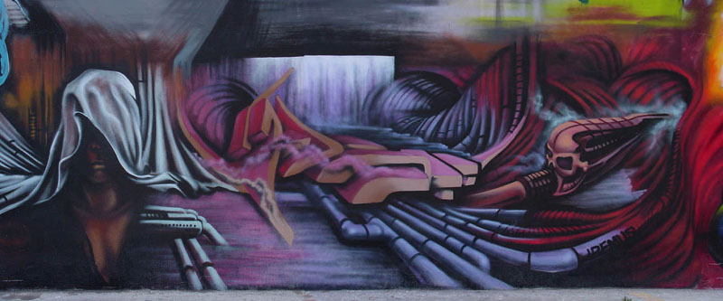 MendozaVico's tweet photo. #RestInPaint Q.E.P.D hoy falleciรณ una persona importante en la historia del #graffiti en #CDMX .
IREM (Real Sur) desde #Xochimilco, se inspirรณ en H. R. Giger. para crear su estilo y reinterpretarlo en su obra.
@graffitiarteorg 2001 #DF. Fotos: Fly - Kolords Magazine https://t.co/St9i75Qs4g
