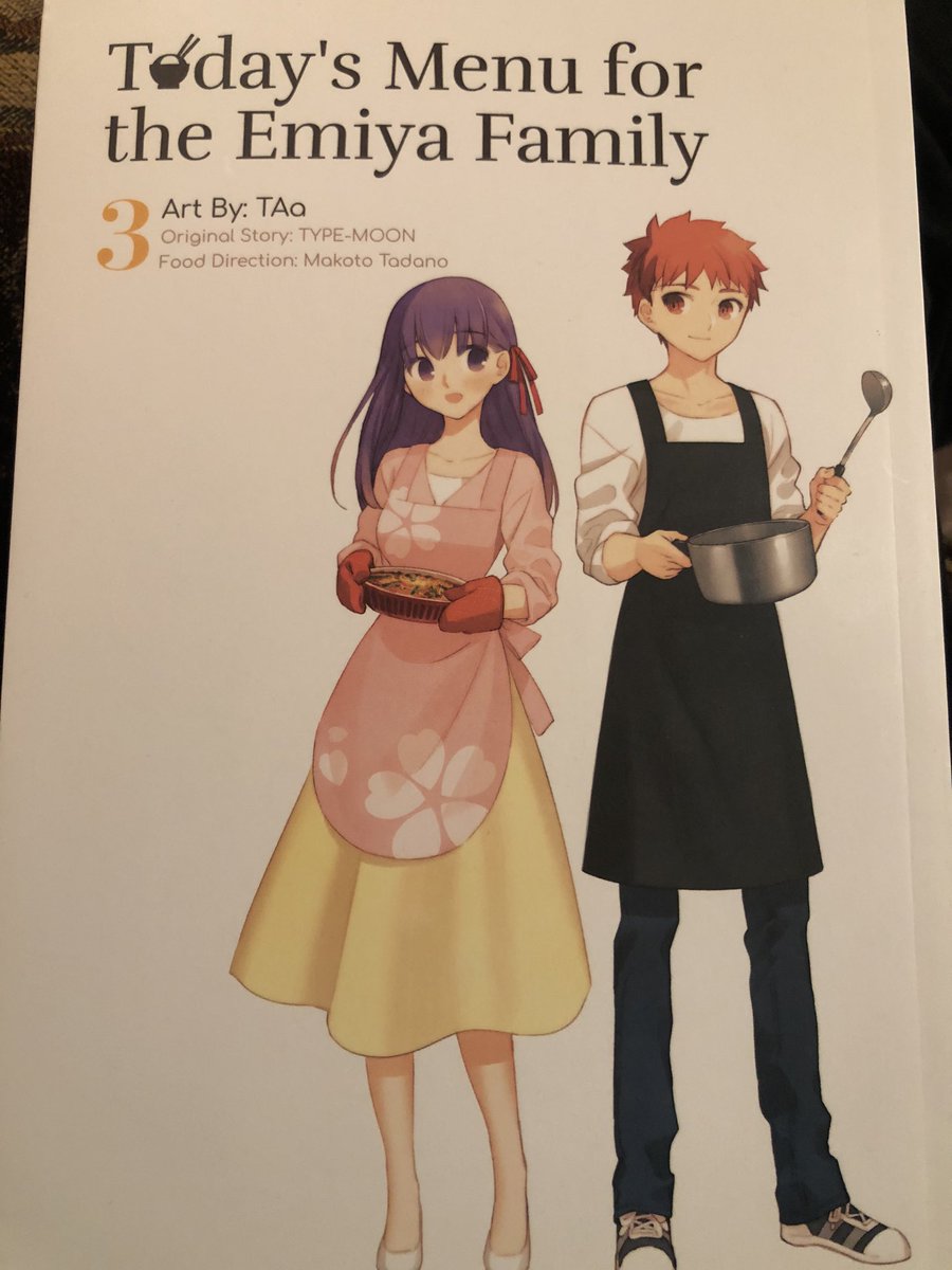 Book 4: Today’s Menu For The Emiya Family Vol. 3Emiya Family is always such a fun and relaxing read! I love all the small character interactions, and the food looks so delicious! #VLordReads  #manga