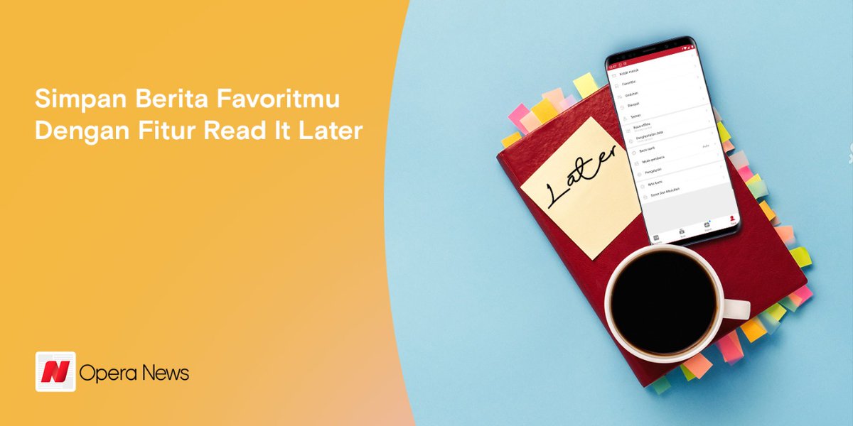 opera_id's tweet image. Punya berita favorit tapi enggak sempat membacanya? Sekarang semua berita favoritmu tidak akan terlewat dengan fitur "read it later" di Opera News. Kamu bisa menyimpan berita favorit, dan membacanya kapanpun kamu mau. Share dong guys, berita yang jadi favoritmu