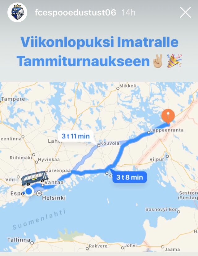 FCEspooT06's tweet photo. Espoon tytöt matkaa viikonlopuksi Imatralle Tammiturnaukseen! ⚽️💙 ⚽️ Hyviä pelejä tiedossa! #tammiturnaus #imatra #vamos  #fcet06 #fcespoot06 #fcespooedustust06 https://t.co/6jwvPVx0g5
