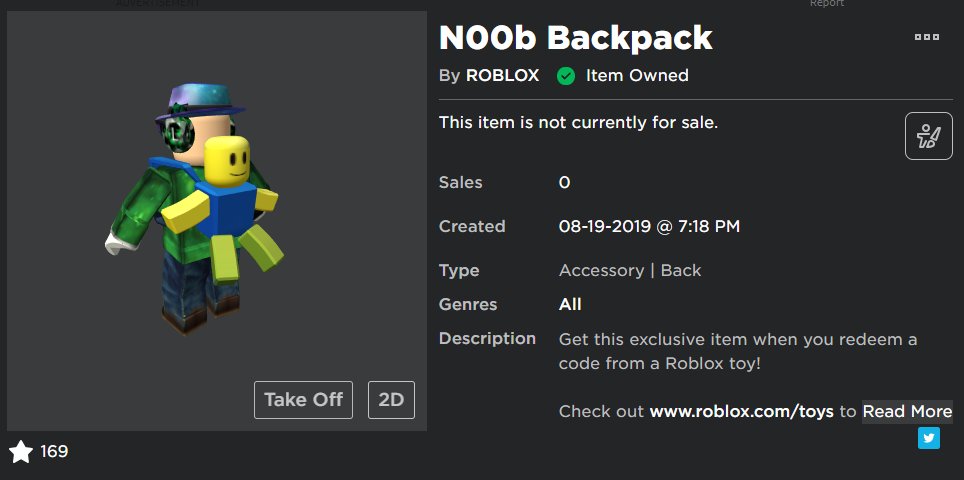 Andrew Mrwindy Willeitner On Twitter It Looks Like The Mrwindy Toy Comes With A Noob Backpack - how to look like a noob in roblox 2019