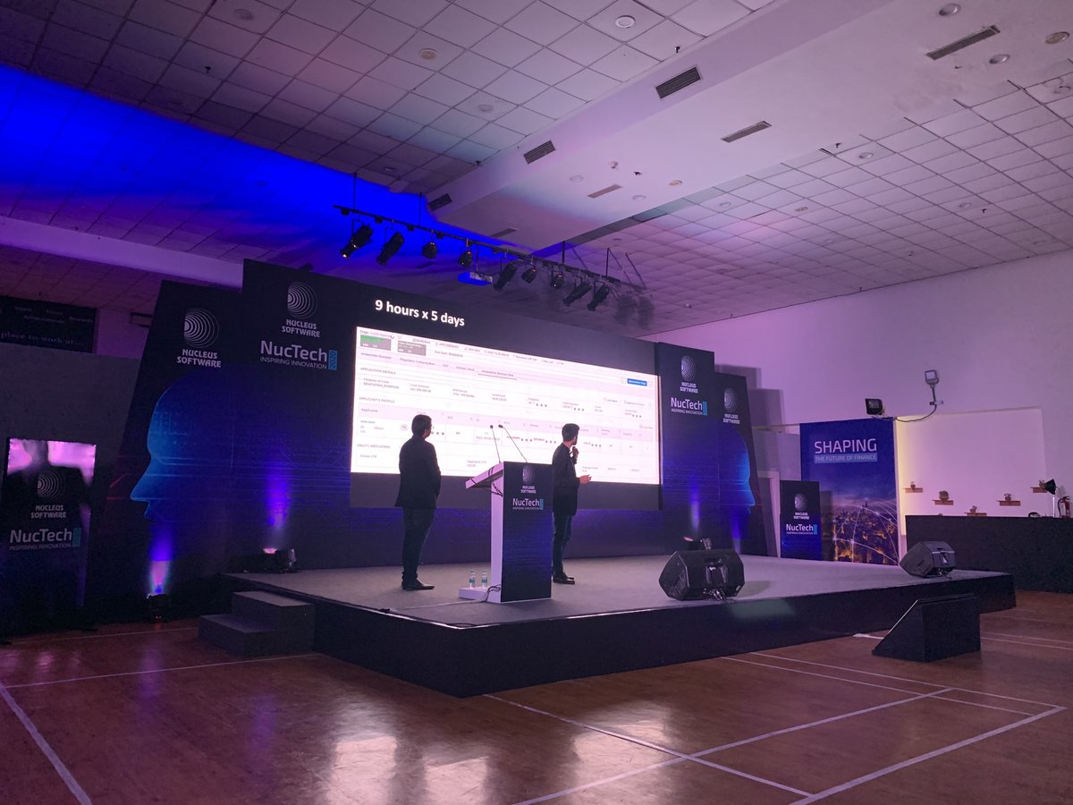 paragbhise's tweet image. #nuctech2020 ⁦@nucleussoftware⁩ Our youngsters explaining their thoughts on AI assisted credit decisioning!!