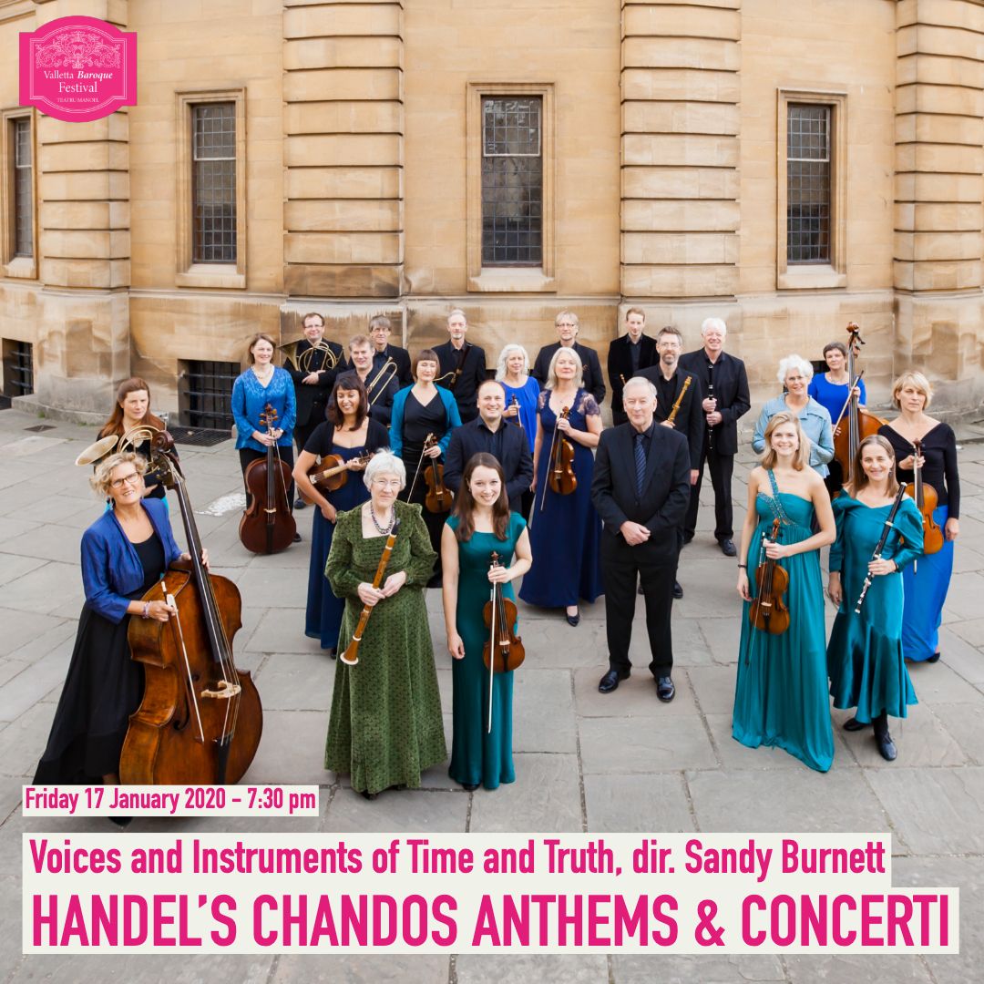 BaroqueFestival's tweet photo. Today starts with a lunchtime concert by Elena Pogulyaeva at San Anton Palace. In the evening Voices & Instruments of Time and Truth wil bring Handel's Chandos Anthems & Concerti at St. Paul's Anglican Pro-Cathedral. Tickets > https://t.co/lib7eDZKuE
#vbf20 #Earlymusic #Malta https://t.co/WtXNvfcgD9