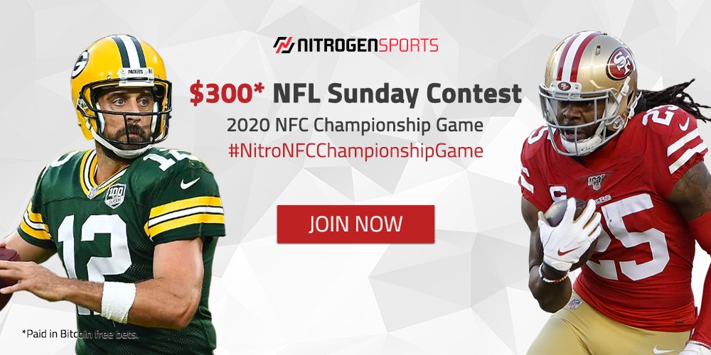 NitrogenSports's tweet photo. Predict which will happen first in Packers vs. 49ers showdown #NFCChampionship #GBvsSF  

Send your prediction for a shot at $300* 🏈

RT this post &amp; REPLY with #NitroNFCChampionshipGame+ thoughts about the game + tag 2 friends

Submit entry➡️ https://t.co/FBwCcRY07F https://t.co/VCJElUpK8F