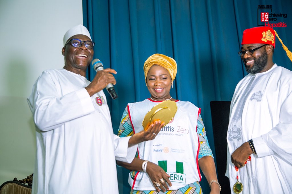 hepatitiszerong's tweet photo. Hon. @abikedabiri was inducted as an Hepatitis Ambassador during #MOAL2020
With giants like her championing the cause for #AchievingZeroHepatitis by 2030, we are certain that Viral Hepatitis will be brought to Zero.
Congratulations once again ma’am @abikedabiri https://t.co/Dkt7bMbBh9