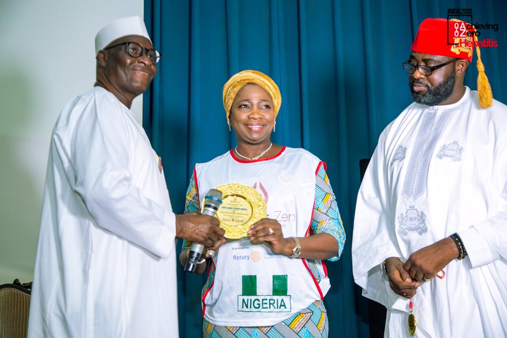 hepatitiszerong's tweet photo. Hon. @abikedabiri was inducted as an Hepatitis Ambassador during #MOAL2020
With giants like her championing the cause for #AchievingZeroHepatitis by 2030, we are certain that Viral Hepatitis will be brought to Zero.
Congratulations once again ma’am @abikedabiri https://t.co/Dkt7bMbBh9