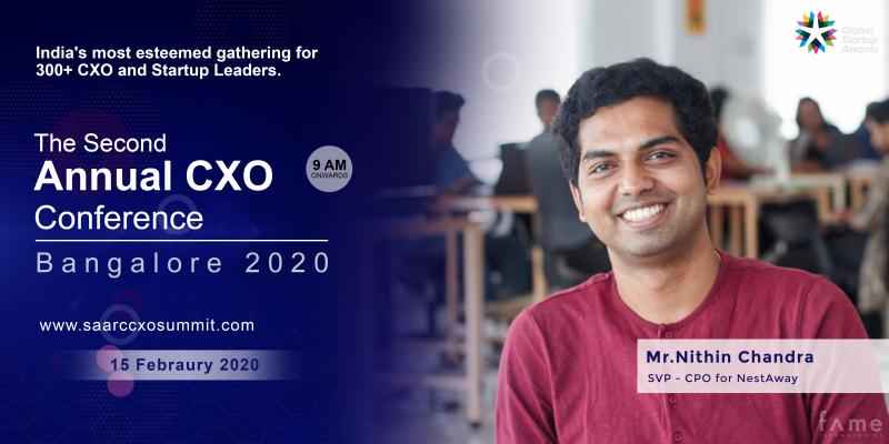Fame_Techies's tweet photo. We are delighted to announce Nithin Chandra as a #speaker for the 2nd edition of the SAARC CXO Conference and Awards 2019.
Book your passes now: https://t.co/3HZ5Iu8saN
@nestawayhomes @NestAwayCare 
#Entrepreneurship #entrepreneur #startups #innovation
#ideas https://t.co/Hd3x6jikD2
