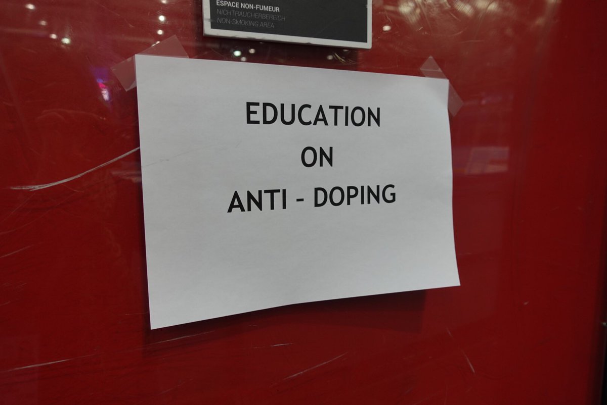 IntTestAgency's tweet photo. The #RealSportLab is set up in the #curling π₯ centre in ChampΓ©ry today where weβre conducting education sessions on the #doping control process with the great young athletes. Donβt worry, itβs only apple juice ππ§!
#KeepingYOGReal #Lausanne2020 https://t.co/UA3aI5WzVd