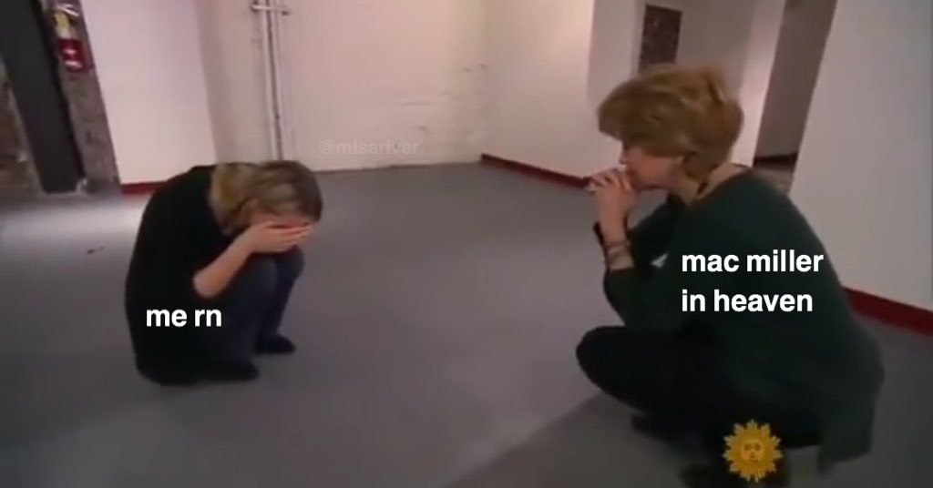 Jprz1321's tweet photo. Me after listening to Mac Miller "Hand me downs" https://t.co/7cj1ZDOa7k