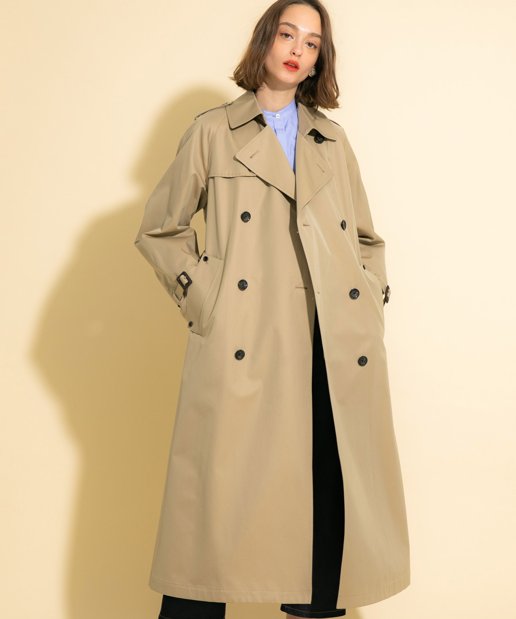 【美品】PUBLIC TOKYO パブリックトウキョウ ハイクラストレンチコート PUBLIC TOKYO トレンチコート コート ハイクラストレンチコート