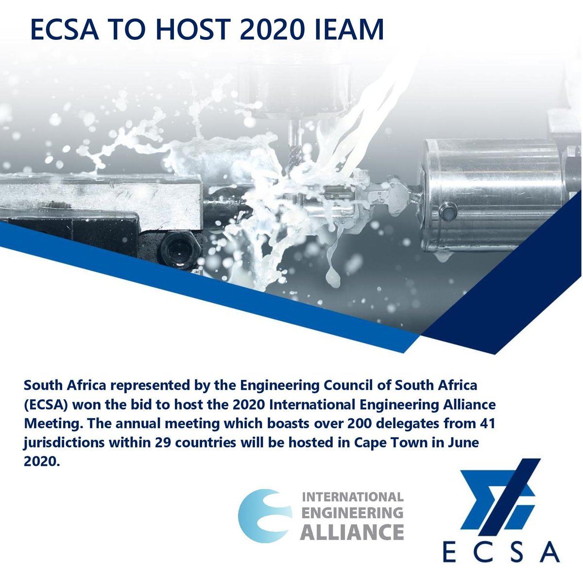ECSAOfficial's tweet photo. South Africa represented by @ECSAOfficial will be hosting the International Engineering Alliance Meetings in June 2020 [Cape Town]. #IEAM2020 #ECSAOFFICIAL https://t.co/mwHBA1ktb2