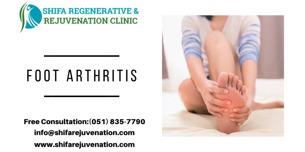 Arthritis may affect any part of the foot and ankle.

For More Info: bit.ly/334OCZ8

#WoundCare #HarleyStreet #PindiKatcheri #jointpain #FootArthritis #Ahmad #Orthopedic #RegenerativeMedicine #ShifaRegenerative #HealthCare
