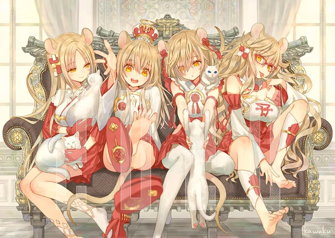 遅くなりましたが年賀絵やっとできました…! 