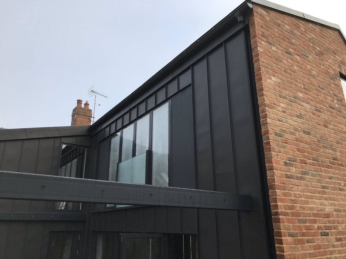 HarmerFitz's tweet photo. Zinc revealed on a super little domestic extension in South Derbyshire .............. @VMZINCUK #architecture #design #Derbyshire #RIBA #extension #architect https://t.co/cyRlLvk5EZ