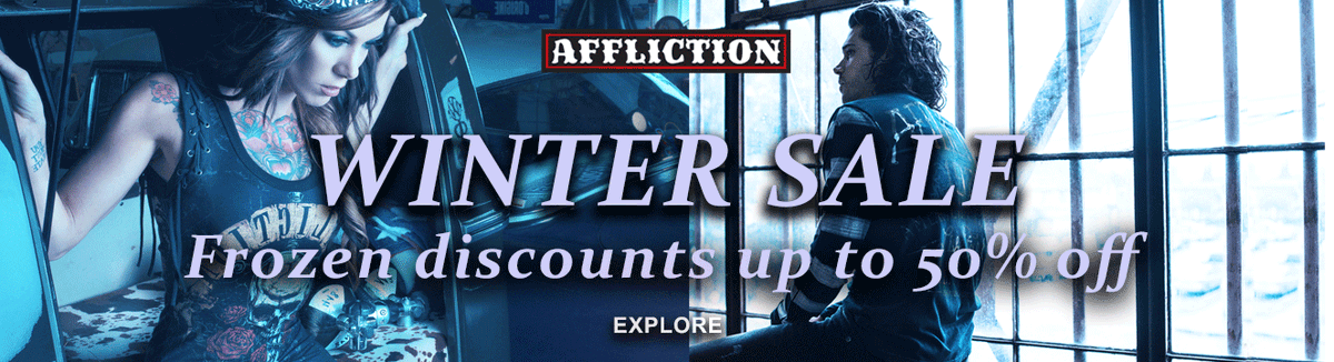 MMAShopEU's tweet photo. Winter Sale: Discounts Up To 50% Off on clothing from Affliction and American Fighter 
https://t.co/qYuOhZC8EG

#affliction #americanfighter #livefast #afflictioneurope #mmashop #ultimatelifestyle https://t.co/bGXp5UcFUS