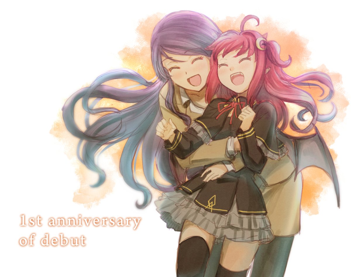 「郡道先生にロアちゃん、
デビュー1周年おめでとうございます?

#ロアート
#3」|葉庭＠のイラスト