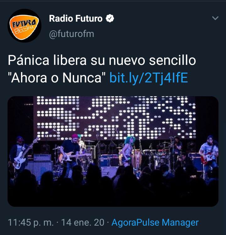Ya está disponible #ahoraonunca de <a href="/PanicaCL/">Pánica</a> para los fans del Pop Punk
open.spotify.com/track/1JYUFP2f…

#spotify #youtube #BuenViernes