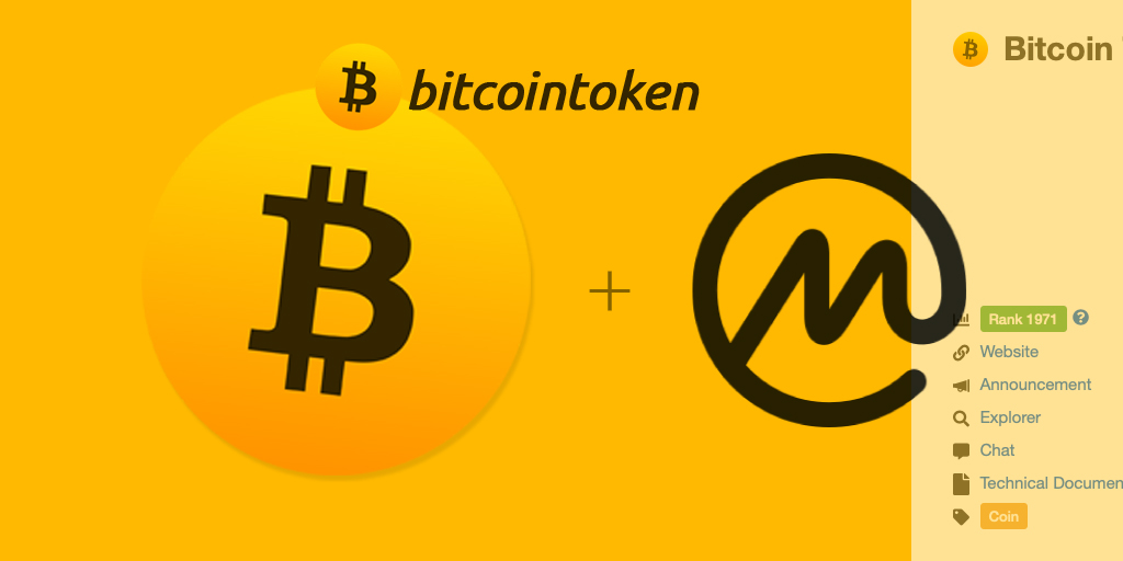 $BTCT is being listed to <a href="/CoinMarketCap/">CoinMarketCap</a>  they still have to update our price, circulating supply and 2 exchanges, as we are swapping from $MRO but they are close to being finished: coinmarketcap.com/currencies/bit…

#tothemoon #bitcointoken #coinmarketcap