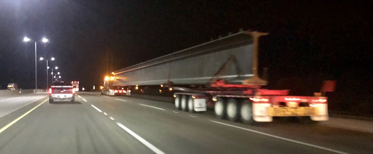 BeauDuran's tweet photo. From Kris Habermehl in #Mobile780 this giant beam is currently heading EB on @I_90_Tollway with @ILStatePolice blocking the 2 right lanes behind it. We are your official oversized beam station with updates on the 8s every 10 minutes on air @WBBMNewsradio and online @Radiodotcom! https://t.co/dOcaHEgMtZ