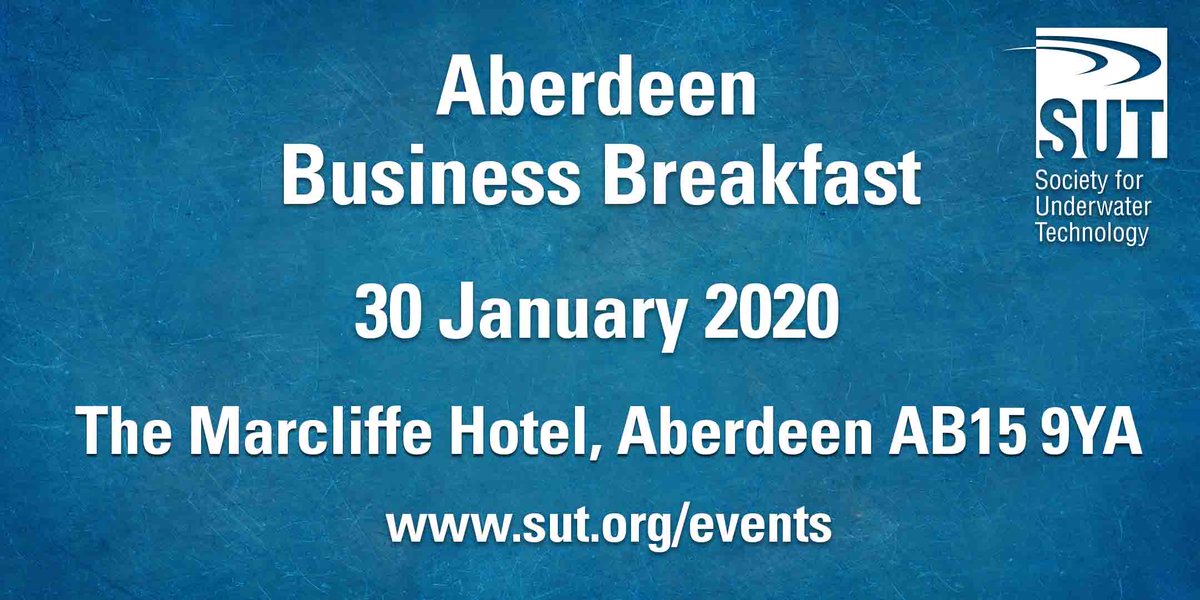 SUTAberdeen's tweet photo. Aberdeen – Global Market Outlook Business Breakfast – What does this new decade offer ?

Presentations from:
@RystadEnergy , Simmons &amp; Co, @Chevron 
 
More information &amp; registration: https://t.co/Qyiua4OUyL

#SUT #SUTEvents #Aberdeen #Subsea #2020 #networking #breakfast #global https://t.co/6xuDcGZ4l6