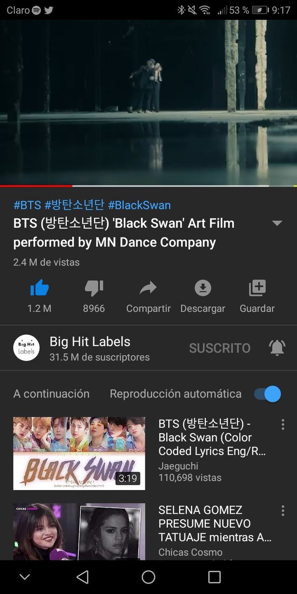 bts_babymochi_7's tweet photo. A reproducir se a dicho #BlackSwan #BTSSingleToday #BTSIsComing #BTSsingle #bts #army ❤️✨ https://t.co/YcYvnullcT