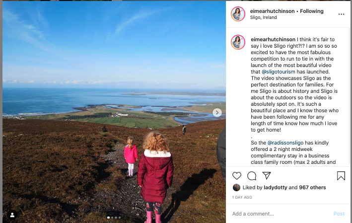💫C O M P E T I T I O N 💫

Fancy winning a family getaway in #Sligo <a href="/SligoRadisson/">Radisson Blu Hotel & Spa, Sligo</a>?

Family blogger <a href="/thetwodarlings/">Eimear Hutchinson</a> is running a comp on her Insta feed. 

Get in there 👉instagram.com/p/B7WrFjXHntQ/…
.
.
.
#sligostories #familyholidays #competition