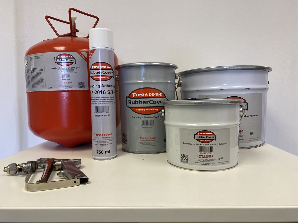 rubberroof's tweet photo. All adhesives May look the same BUT not all adhesives perform the same. Make sure you are using a genuine complete system that has been tested. All the FirestoneRubberCover range are in the BBA certification #Firestonerubbercover #permaroof https://t.co/Kvv4Uu81Bq